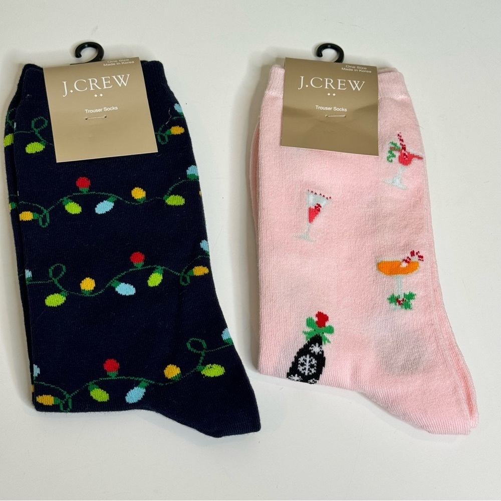 J. Crew it’s Christmas time 2 pair of dress socks